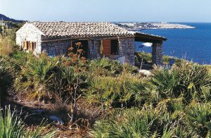  Flot sommerhus (40 m2) ud til havet, i et af de smukkeste områder i S. Vito lo Capo, der er rigt på middelhavskrat og buske. Der er en storslået havudsigt. Parkeringsplads. I stueetagen er der en  ...