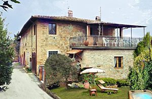  Rustikt hus, der er delt op i 2 lejligheder. Privat have med spapool og skøn terrasse med flot udsigt. Beliggende i landsbyen Borgo Alberi, omgivet af skove og bløde bakker. Se også ITF160. ...