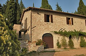  Romantisk ferielejlighed over Assisi med panoramaudsigt fra en højde på 536 m.o.h. Terrasse, naturgrund med skov, vandbassin, to mountainbikes. Whirlpool (mod betaling) ...