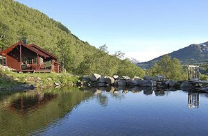  Feriehus med afskærmet beliggenhed, med udsigt over Sogndalsdalen. Badedam lige ved huset med rindende fjeldvand. Sogndal: 15 min. ...