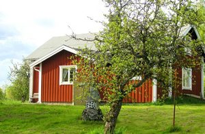  Dette dejlige hus ligger i en skyggefuld have. Alrum med brændeovn og soverum med kakkelovn. Gode bade- og fiskeforhold i søen Exen. Elgpark 8 km. ...
