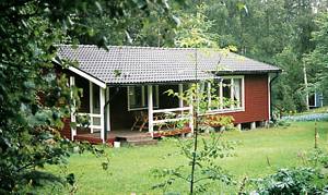  Velholdt hus i udkanten af Tivedens Nationalpark. Området er rigt på bær, svampe, vildt og dybe skove. ...