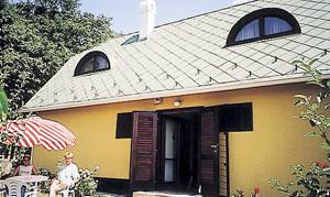  Lille bjerghus beliggende ved skoven med flot panoramaudsigt over Balaton. Ideel til natur- og vandreinteresserede. Et soverum er gennemgangsrum. En markvej fører til huset. ...