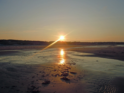 Solnedgang ved Hornbæk strand - 1020