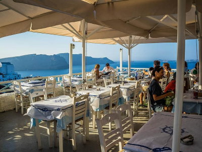 Restaurant på Oia, Santorini - 1329