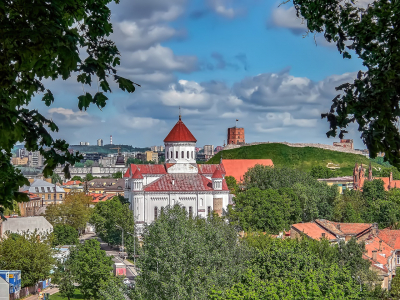 Udsigt over den gamle bydel i Vilnius - 1332