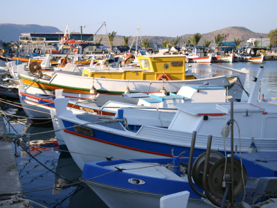 Fiskerbåde i havnen, Elounda - 1453