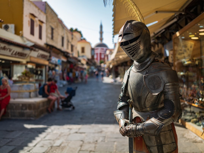 Den gamle bydel i Rhodos by - 1578